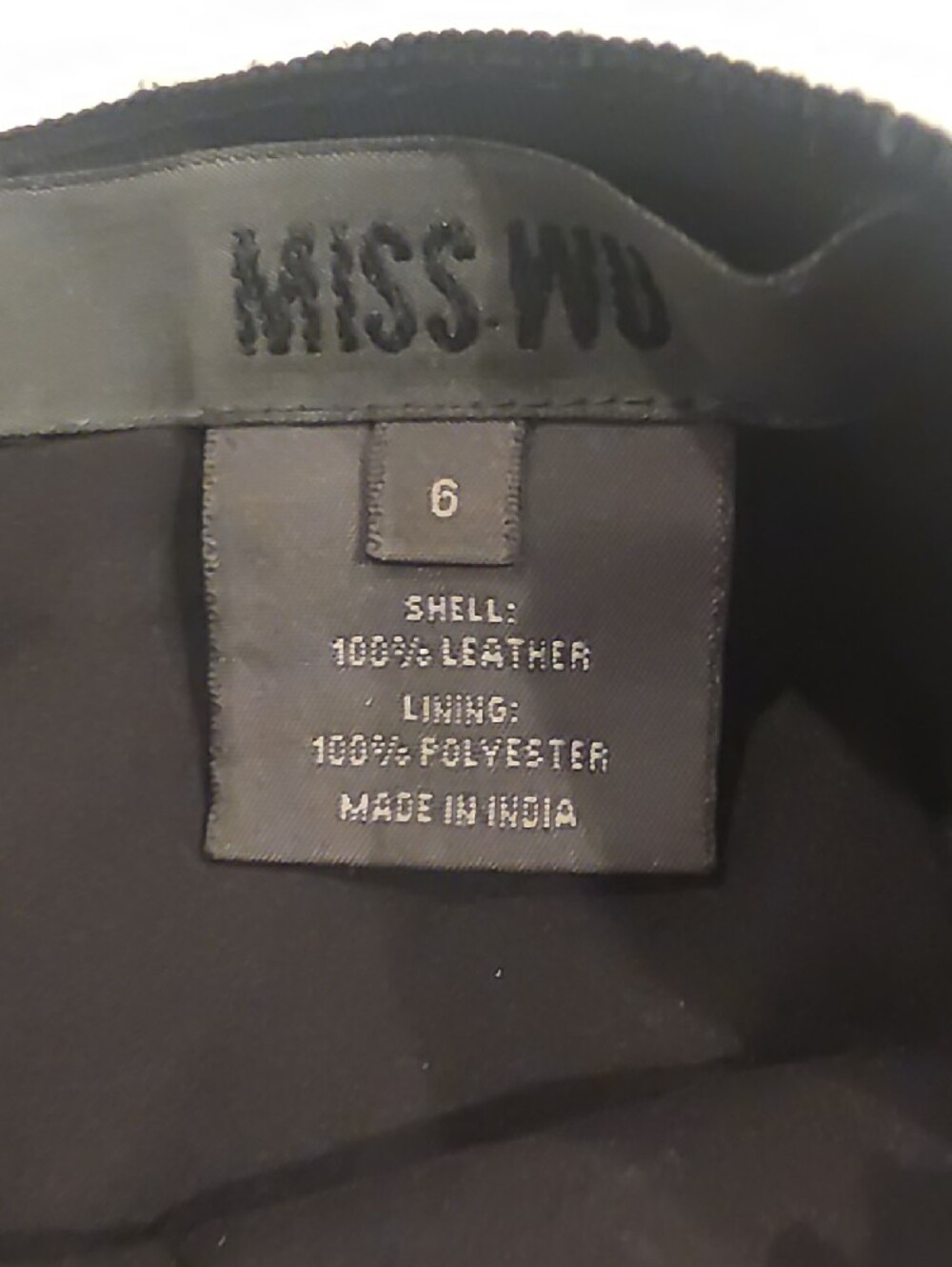 Women's Black Leather A-Line Skirt - Picture 9 of 10